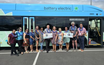 Talking is Teaching posters on Maui County buses